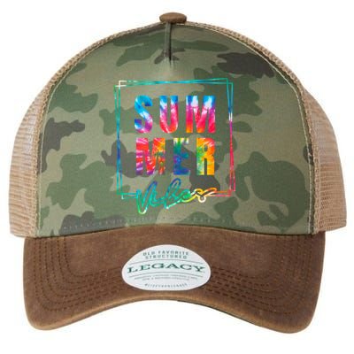 Summer Vibes Tie Dye Summer Vacation Legacy Tie Dye Trucker Hat