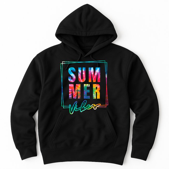 Summer Vibes Tie Dye Summer Vacation Hoodie