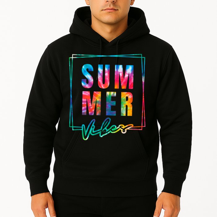 Summer Vibes Tie Dye Summer Vacation Hoodie