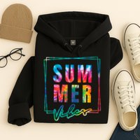 Summer Vibes Tie Dye Summer Vacation Hoodie