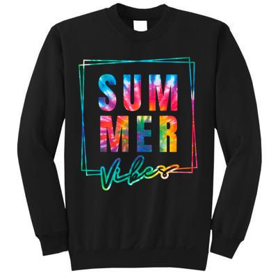 Summer Vibes Tie Dye Summer Vacation Sweatshirt