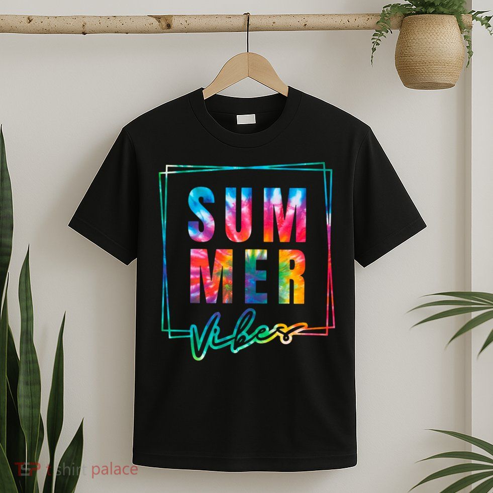 Summer Vibes Tie Dye Summer Vacation T-Shirt