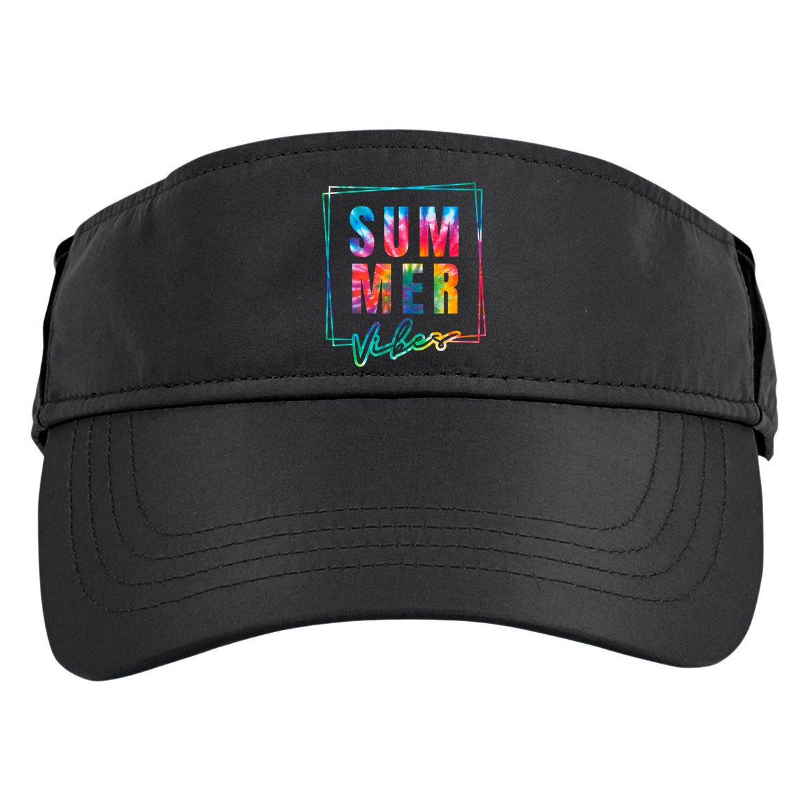 Summer Vibes Tie Dye Summer Vacation Adult Drive Performance Visor