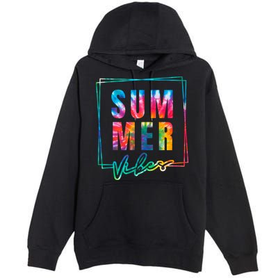 Summer Vibes Tie Dye Summer Vacation Premium Pullover Hoodie