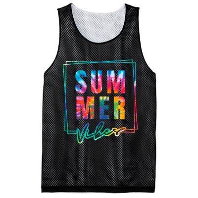 Summer Vibes Tie Dye Summer Vacation Mesh Reversible Basketball Jersey Tank