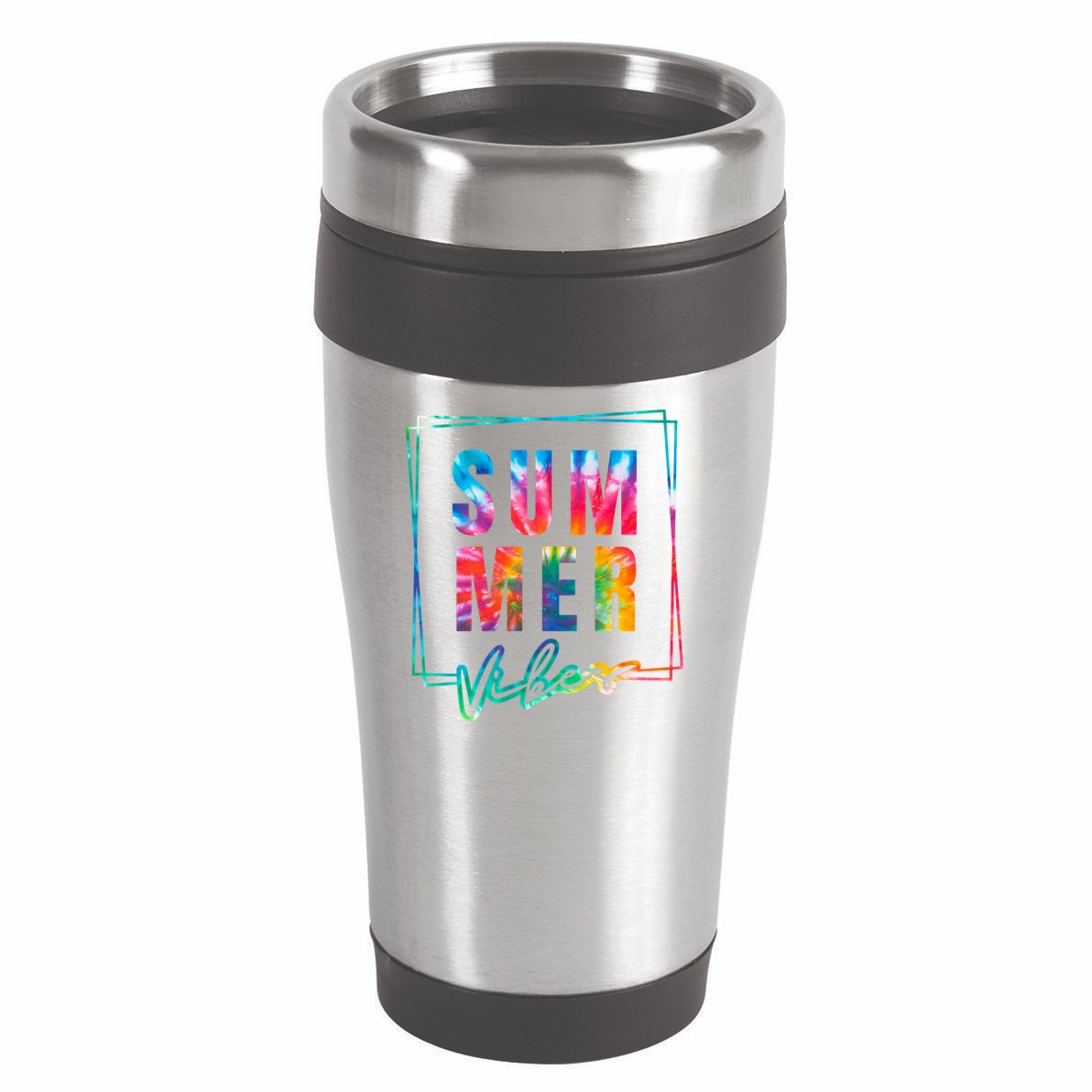 Summer Vibes Tie Dye Summer Vacation 16oz Travel Tumbler