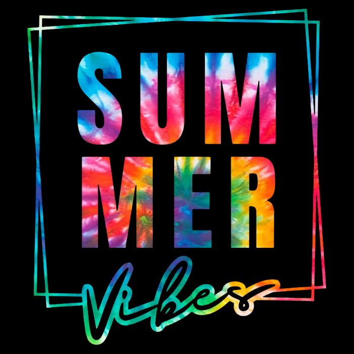 Summer Vibes Tie Dye Summer Vacation Womens T-Shirt