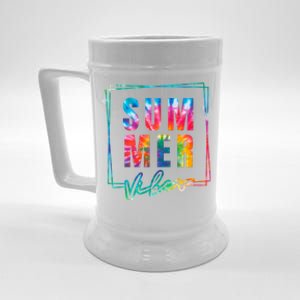 Summer Vibes Tie Dye Summer Vacation Beer Stein