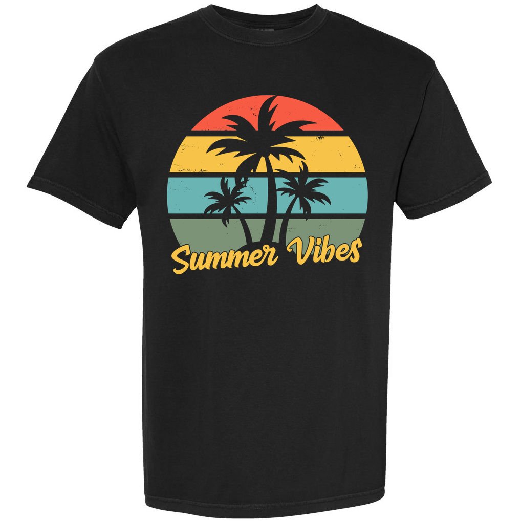 Summer Vibes Tropical Retro Sunset Comfort Colors T-Shirt