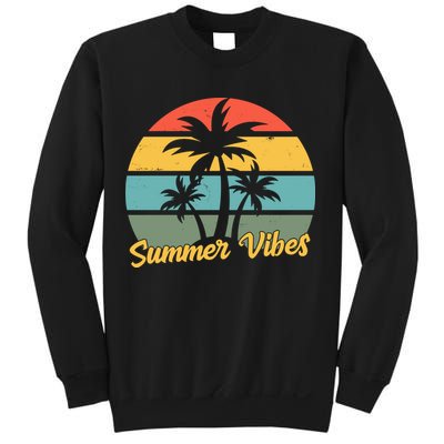 Summer Vibes Tropical Retro Sunset Sweatshirt