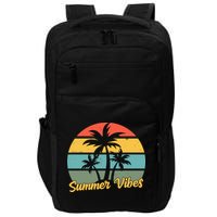 Summer Vibes Tropical Retro Sunset Impact Tech Backpack