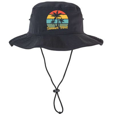 Summer Vibes Tropical Retro Sunset Bucket Hat