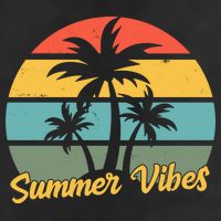 Summer Vibes Tropical Retro Sunset 11oz C Handle Ceramic Mug