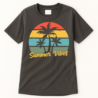 Summer Vibes Tropical Retro Sunset Tall T-Shirt