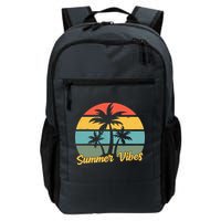 Summer Vibes Tropical Retro Sunset Backpack