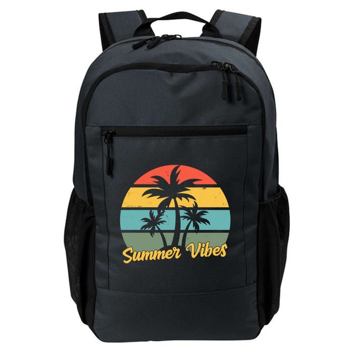 Summer Vibes Tropical Retro Sunset Backpack