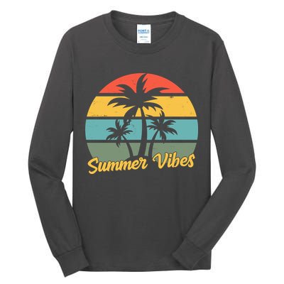 Summer Vibes Tropical Retro Sunset Tall Long Sleeve T-Shirt