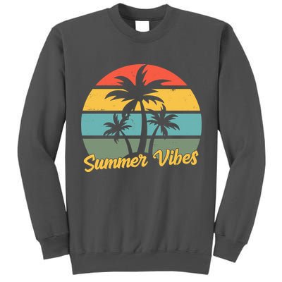 Summer Vibes Tropical Retro Sunset Tall Sweatshirt