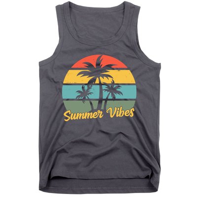 Summer Vibes Tropical Retro Sunset Tank Top