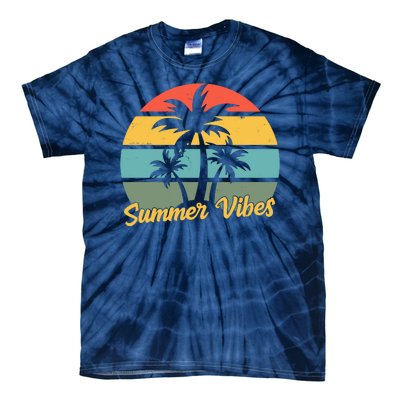 Summer Vibes Tropical Retro Sunset Tie-Dye T-Shirt