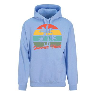 Summer Vibes Tropical Retro Sunset Unisex Surf Hoodie