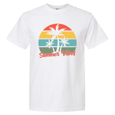 Summer Vibes Tropical Retro Sunset Garment-Dyed Heavyweight T-Shirt