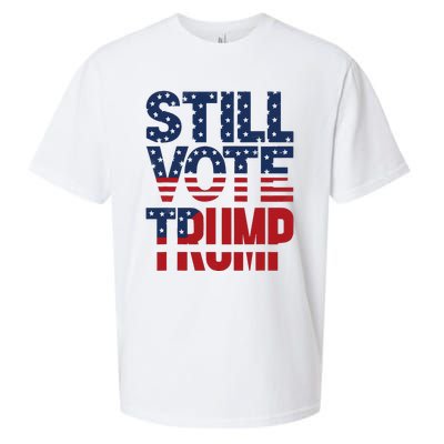 Still Voting Trump 2024 Patriotic American Flag Sueded Cloud Jersey T-Shirt