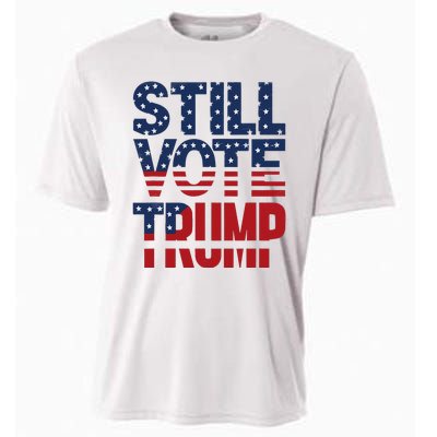 Still Voting Trump 2024 Patriotic American Flag Cooling Performance Crew T-Shirt