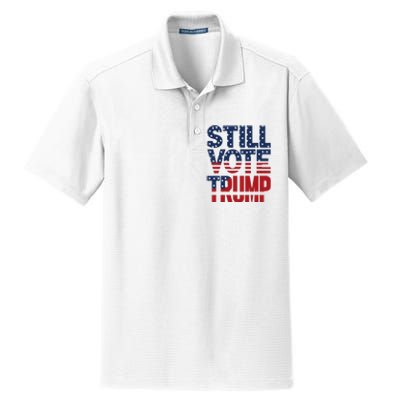 Still Voting Trump 2024 Patriotic American Flag Dry Zone Grid Polo