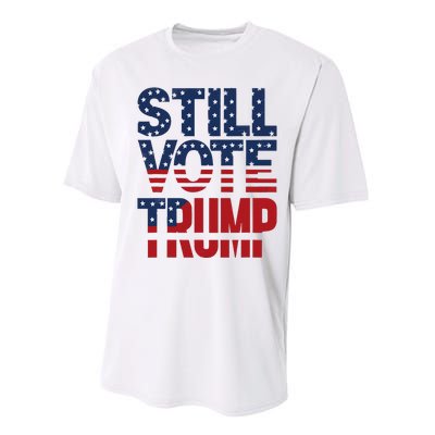 Still Voting Trump 2024 Patriotic American Flag Performance Sprint T-Shirt