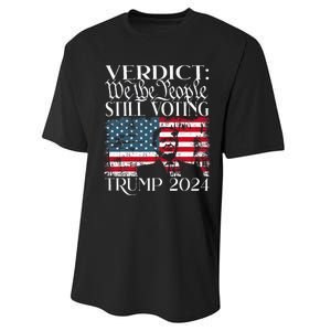 Still Voting Trump 2024 Verdict We The People Trump Felon Performance Sprint T-Shirt