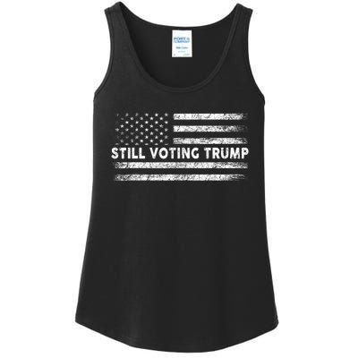 Still Voting Trump 2024 Patriotic American Flag Ladies Essential Tank