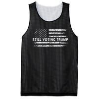 Still Voting Trump 2024 Patriotic American Flag Mesh Reversible Basketball Jersey Tank