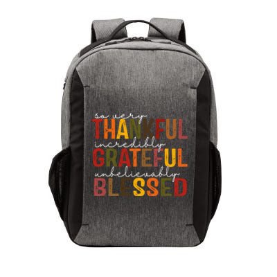 So Very Thankful Incredibly Grateful Unbelievably Blessed Thanksgiving Quote Vector Backpack