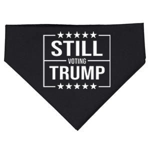 Still Voting Trump 2024 Patriotic American Flag USA-Made Doggie Bandana