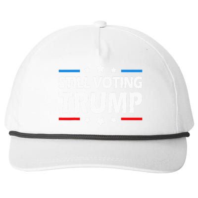 Still Voting Trump 2024 Patriotic American Flag Snapback Five-Panel Rope Hat