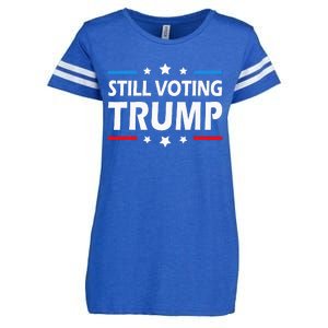 Still Voting Trump 2024 Patriotic American Flag Enza Ladies Jersey Football T-Shirt