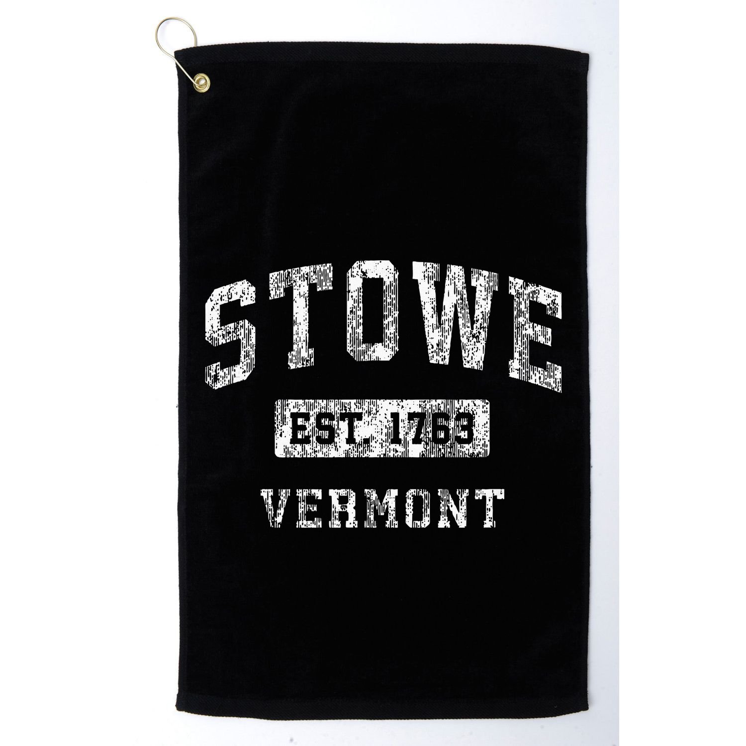Stowe Vermont Vt Vintage Established Sports Golf Towel