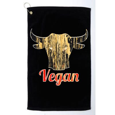 Strong Vegan Vegetarian Grass Eating Bull Gift Golf Towel