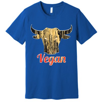 Strong Vegan Vegetarian Grass Eating Bull Gift Premium T-Shirt