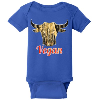 Strong Vegan Vegetarian Grass Eating Bull Gift Baby Bodysuit