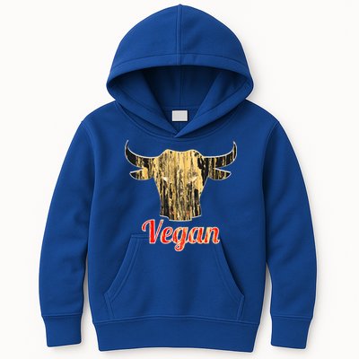 Strong Vegan Vegetarian Grass Eating Bull Gift Kids Hoodie