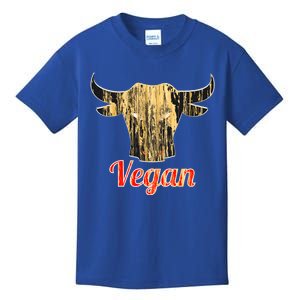 Strong Vegan Vegetarian Grass Eating Bull Gift Kids T-Shirt