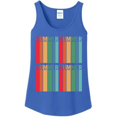 Summer Vacation Vacay Vibes Beach Sunset Gift Ladies Essential Tank