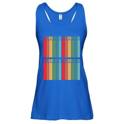 Summer Vacation Vacay Vibes Beach Sunset Gift Ladies Essential Flowy Tank