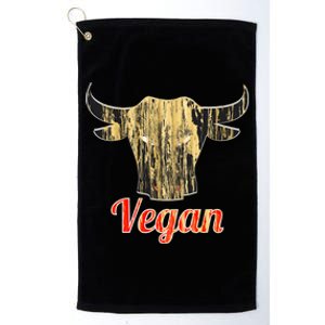 Strong Vegan Vegetarian Grass Eating Bull Great Gift Platinum Collection Golf Towel