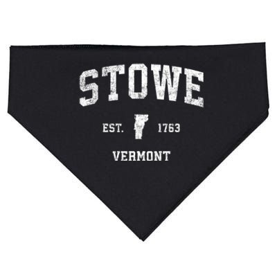 Stowe Vermont Vt Vintage Sports USA-Made Doggie Bandana