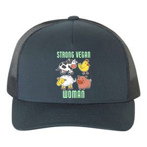 Strong Vegan Veganism Animal Lover Gift Yupoong Adult 5-Panel Trucker Hat