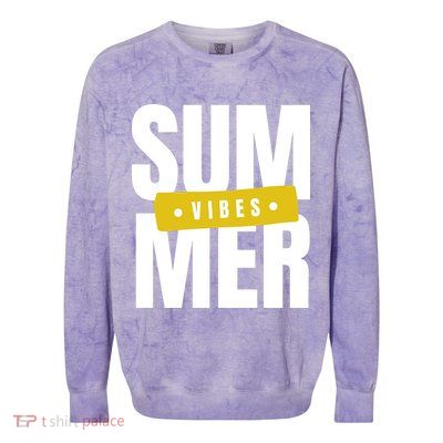 Summer Vibes Vacation Colorblast Crewneck Sweatshirt
