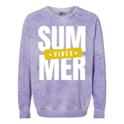 Summer Vibes Vacation Colorblast Crewneck Sweatshirt